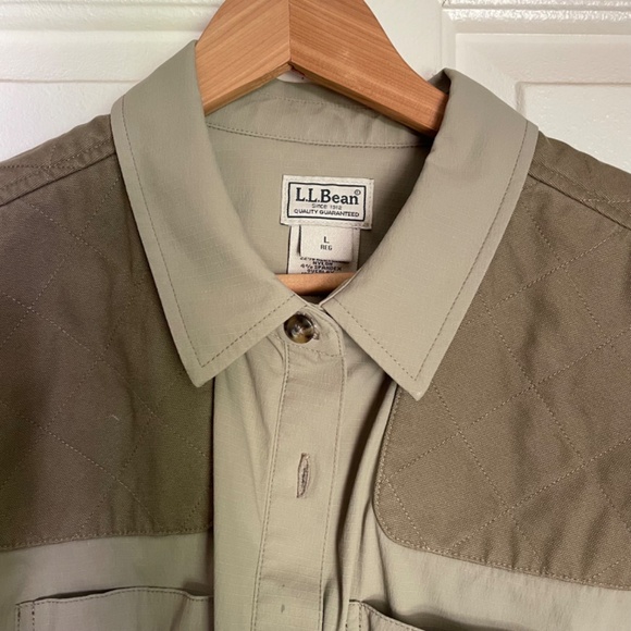 L.L. Bean Utility Button Down Shirt Large - Picture 2 of 6